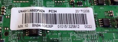 KIT DE TARJETAS PARA TV SAMSUNG / NUMERO DE PARTE MAIN BN94-10826P / BN41-02528A / BN97-10983B / FUENTE BN44-00807A / BN4400807A / L55S6_FHS / E301536 / PANEL CY-WK049HGLV2H / MODELO UN49KU650DFXZA / UN49KU650DFXZA FA01 - Imagen 2